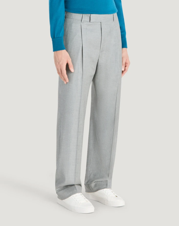 Pantaloni Torino Pantaloni Quindici in twill di lana fluida Negozio