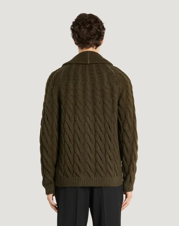 Pantaloni Torino Cardigan in lana e cachemire Saldi Di Fabbrica