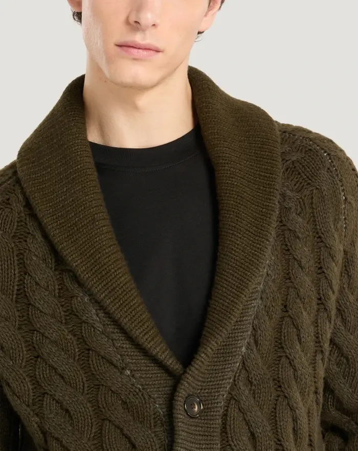 Pantaloni Torino Cardigan in lana e cachemire Saldi Di Fabbrica
