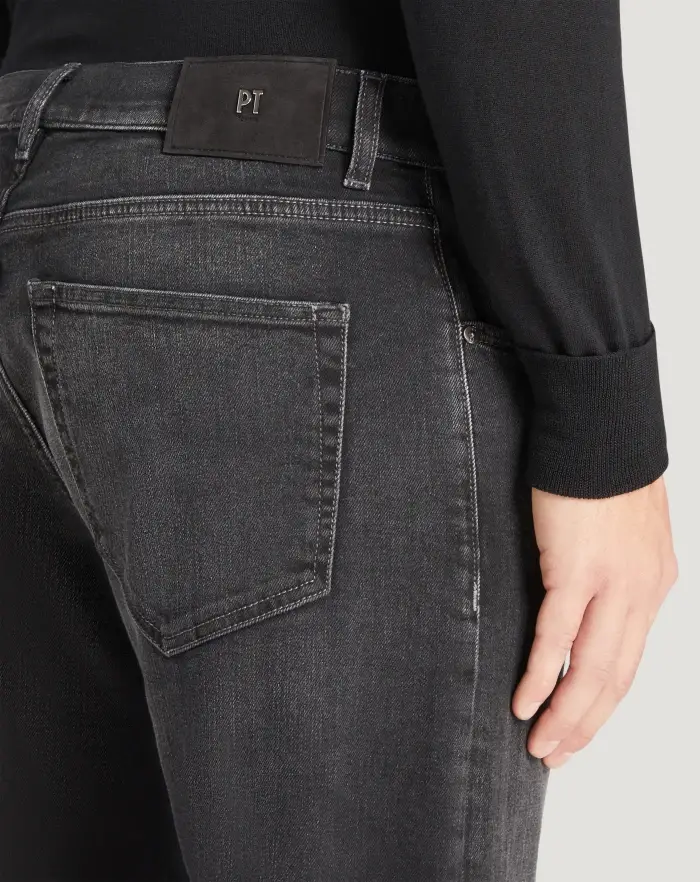 Pantaloni Torino Jeans Breakbeat in black denim double In Saldo