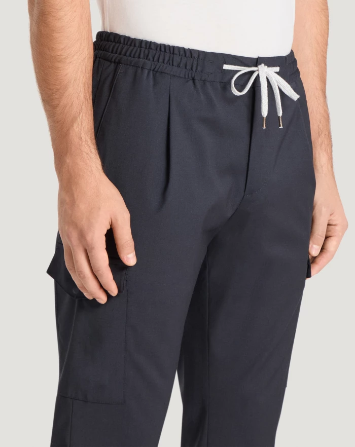 Pantaloni Torino Pantaloni Soft in techno lana Pezzi Unici