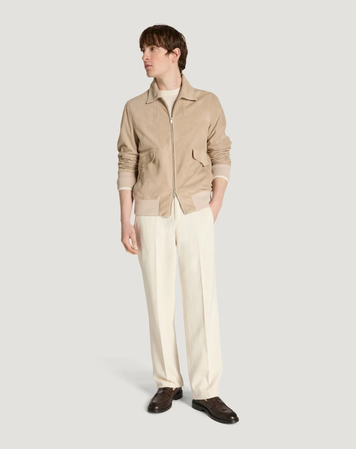 Pantaloni Torino Pantaloni Sedici in bull di cotone e lino Economico