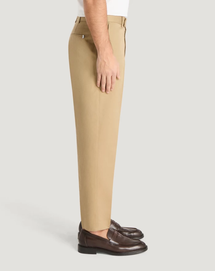 Pantaloni Torino Pantaloni Rebel in gabardina di cotone e lino Saldi Di Fabbrica