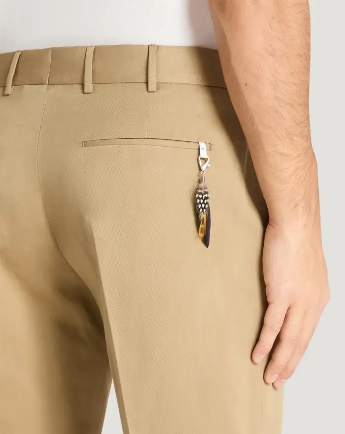 Pantaloni Torino Pantaloni Rebel in gabardina di cotone e lino Saldi Di Fabbrica