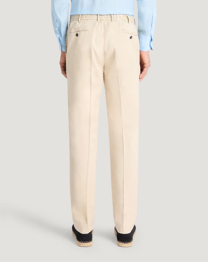 Pantaloni Torino Pantaloni Slim in lino stretch délavé Nuovo