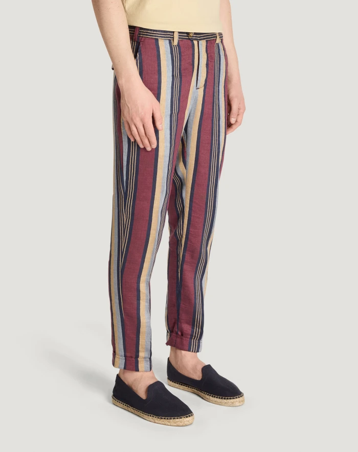 Pantaloni Torino Pantaloni The Rebel in lino fluido Black Friday Prezzi