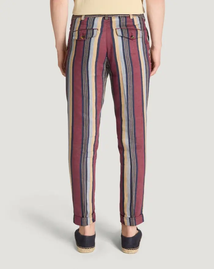 Pantaloni Torino Pantaloni The Rebel in lino fluido Black Friday Prezzi