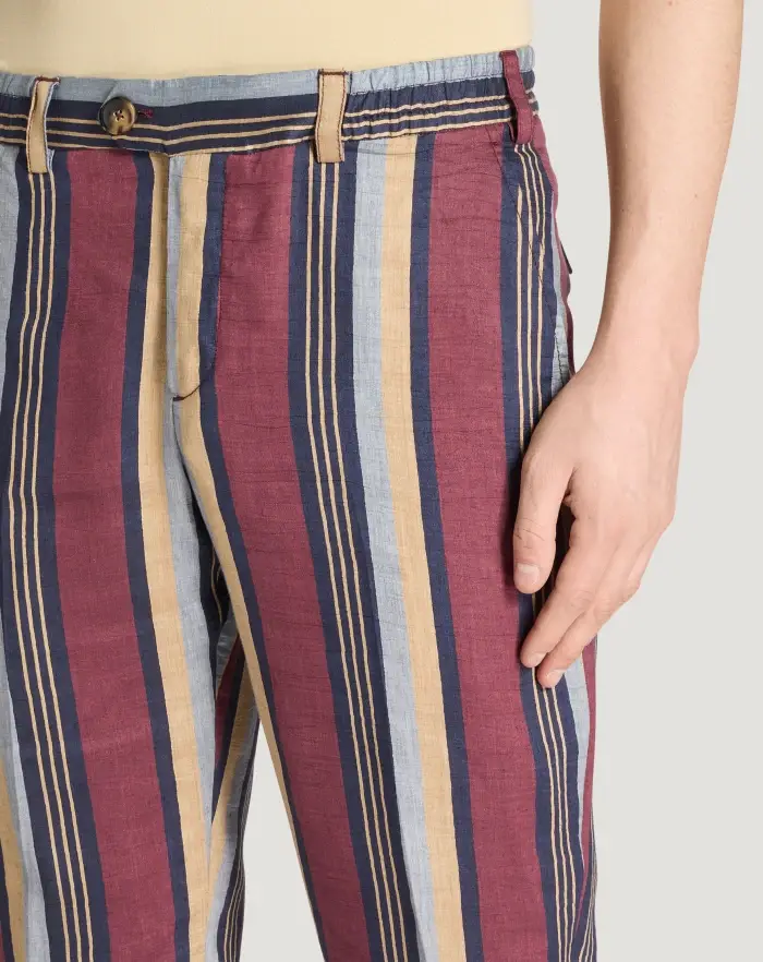 Pantaloni Torino Pantaloni The Rebel in lino fluido Black Friday Prezzi