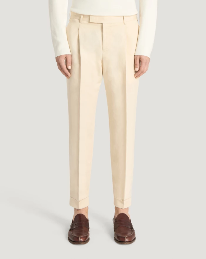 Pantaloni Torino Pantaloni Rebel in gabardina di cotone e lino Consegna Veloce