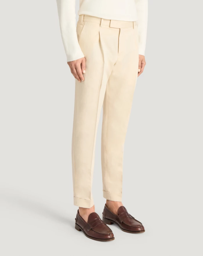 Pantaloni Torino Pantaloni Rebel in gabardina di cotone e lino Consegna Veloce