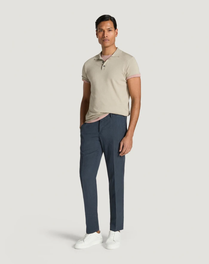 Pantaloni Torino Pantaloni Slim in cotone e lino batavia Fino Al -60%
