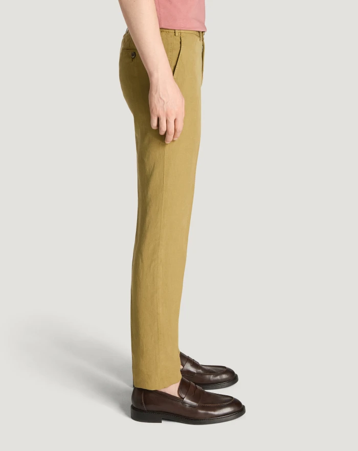 Pantaloni Torino Pantaloni Slim in cotone e lino batavia Prezzo Ridotto