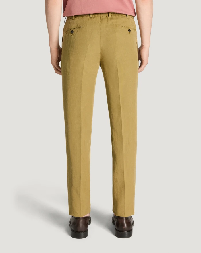 Pantaloni Torino Pantaloni Slim in cotone e lino batavia Prezzo Ridotto