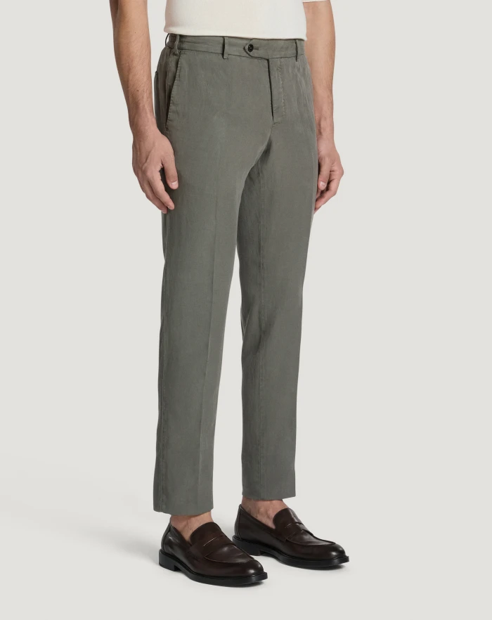 Pantaloni Torino Pantaloni Slim in cotone e lino batavia Outlet