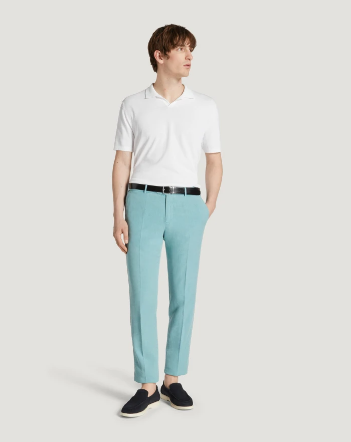 Pantaloni Torino Pantaloni Slim in cotone e lino batavia Offerte