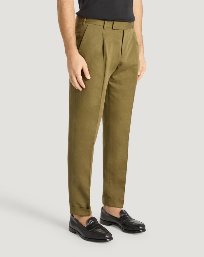 Pantaloni Torino Pantaloni Rebel in gabardina di cotone e lino Negozio