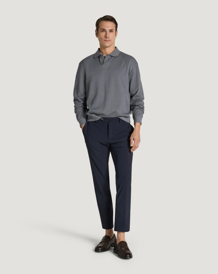 Pantaloni Torino Pantaloni Slim in tessuto organico stretch Italy