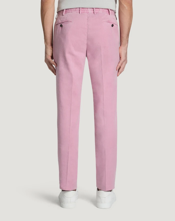 Pantaloni Torino Pantaloni Slim in lino stretch délavé Spedizione Gratuita