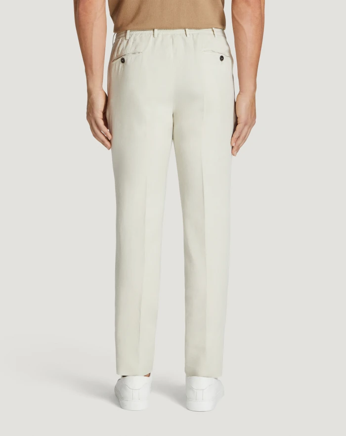 Pantaloni Torino Pantaloni Slim in cotone e lino batavia Consegna Veloce