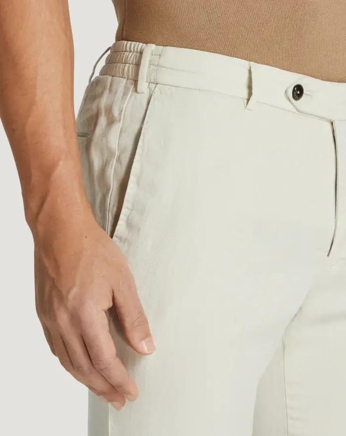 Pantaloni Torino Pantaloni Slim in cotone e lino batavia Consegna Veloce
