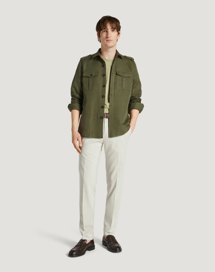 Pantaloni Torino Pantaloni Slim in silkochino Sottocosto