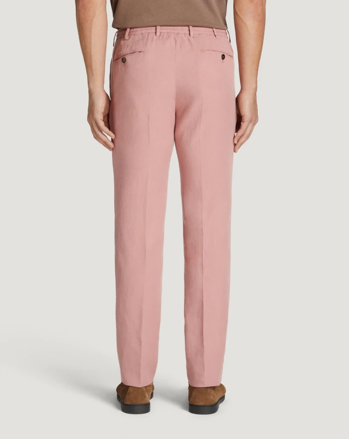 Pantaloni Torino Pantaloni Slim in cotone e lino batavia Sconto