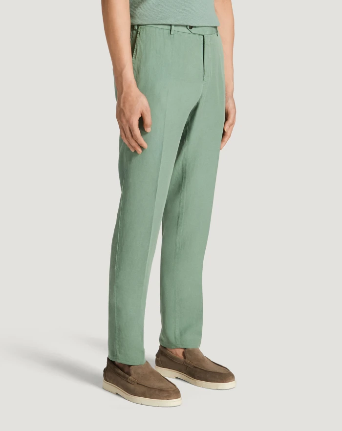 Pantaloni Torino Pantaloni Slim in cotone e lino batavia Outlet