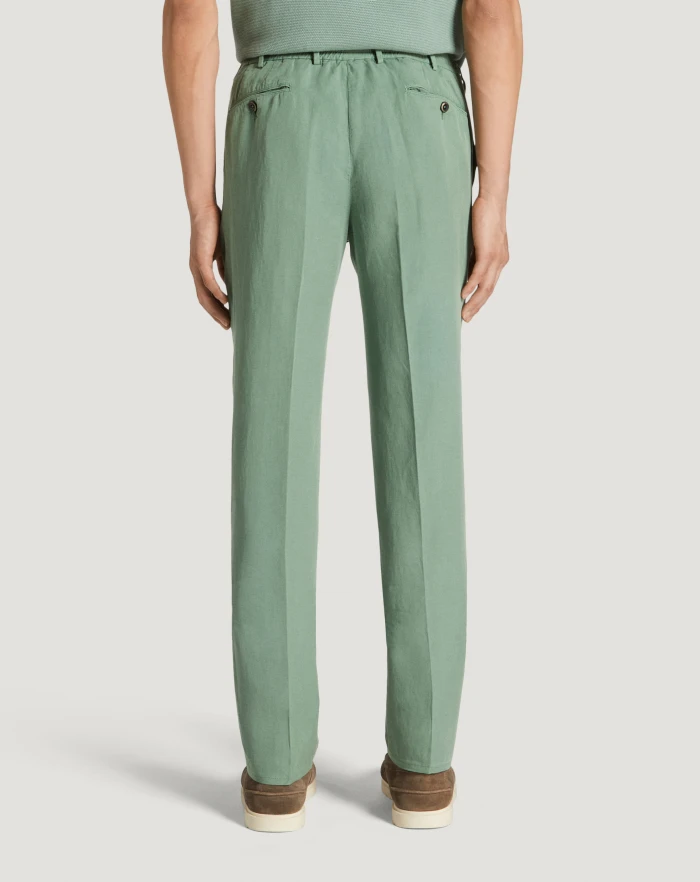 Pantaloni Torino Pantaloni Slim in cotone e lino batavia Outlet
