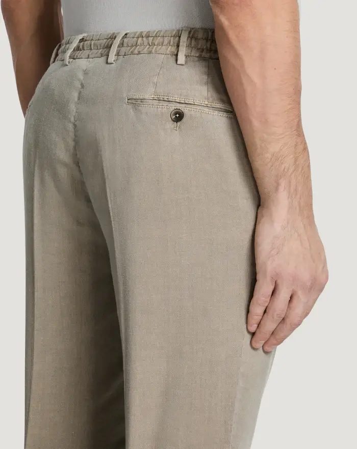 Pantaloni Torino Pantaloni Slim in lino stretch délavé Nuovi prodotti
