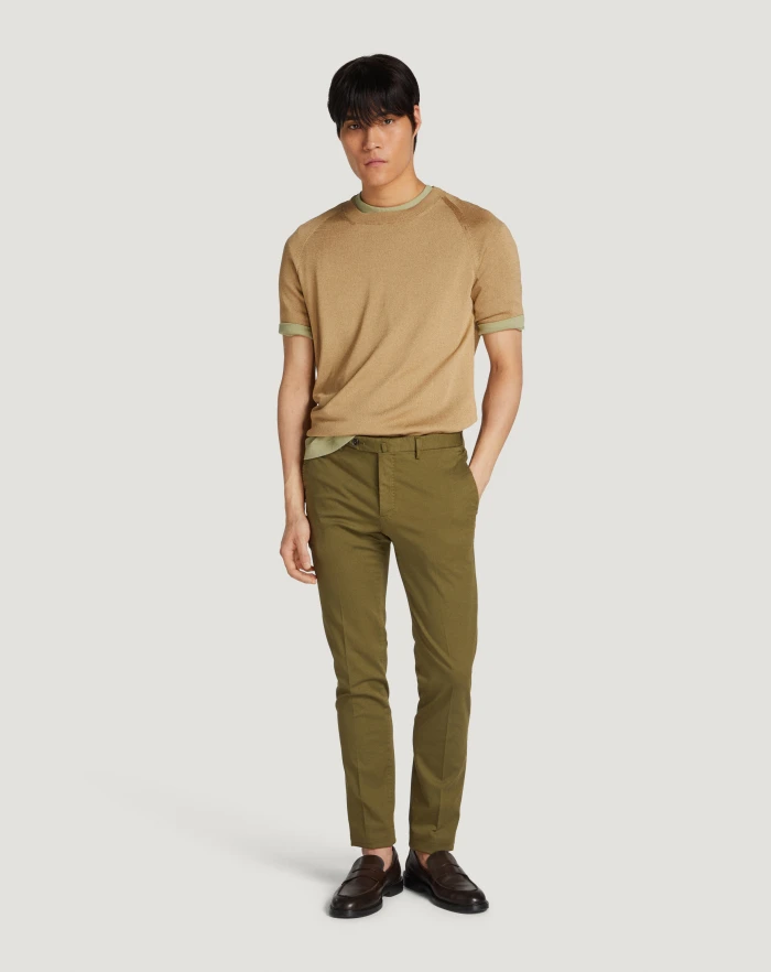 Pantaloni Torino Pantaloni Superslim in tricotina stretch Liquidazione