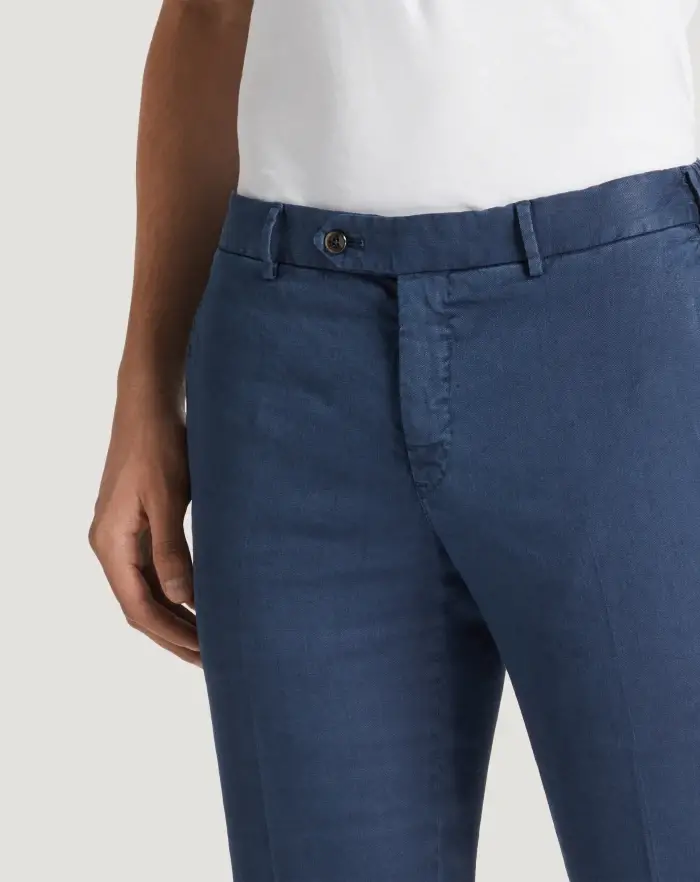 Pantaloni Torino Pantaloni Slim in lino stretch délavé Comprane uno, ottenene uno gratis