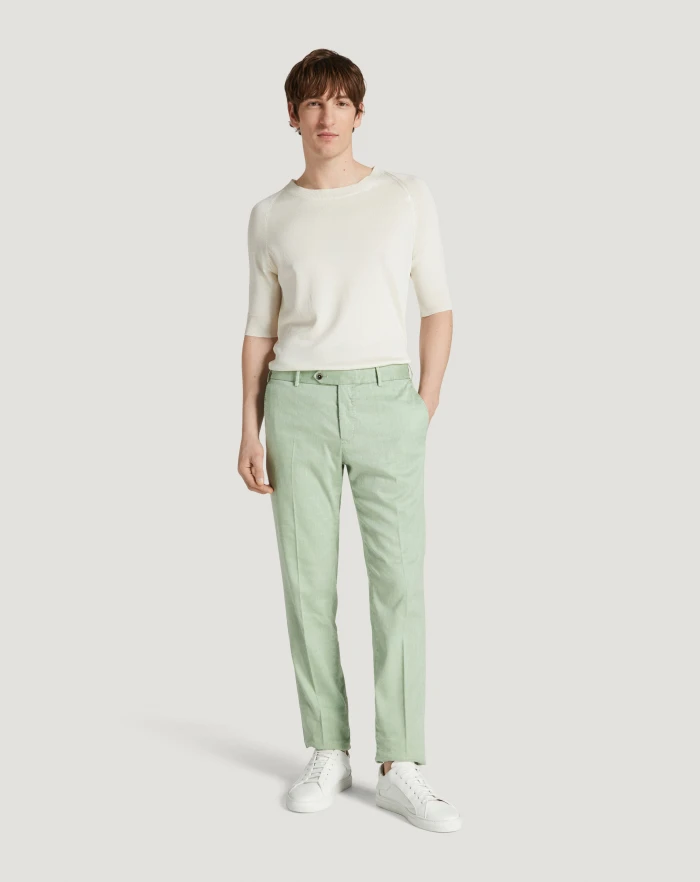 Pantaloni Torino Pantaloni Slim in lino stretch délavé Super Saving Price