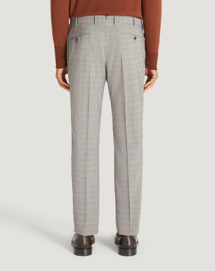Pantaloni Torino Pantaloni Superslim in tecno lana a quadri Rilascio limitato