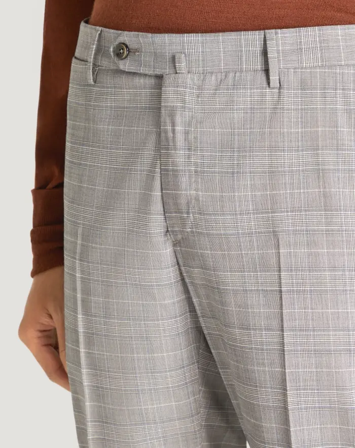 Pantaloni Torino Pantaloni Superslim in tecno lana a quadri Rilascio limitato