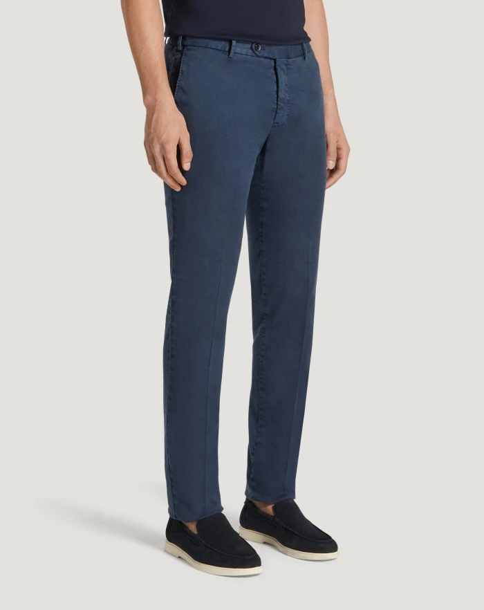 Pantaloni Torino Pantaloni Slim in lino stretch délavé Ultimo giorno