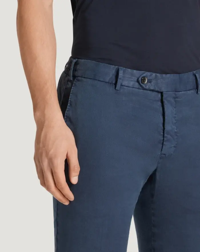 Pantaloni Torino Pantaloni Slim in lino stretch délavé Ultimo giorno