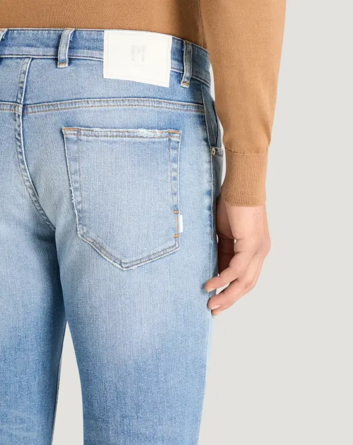 Pantaloni Torino Jeans Reggae in denim stretch indigo Shopping Online