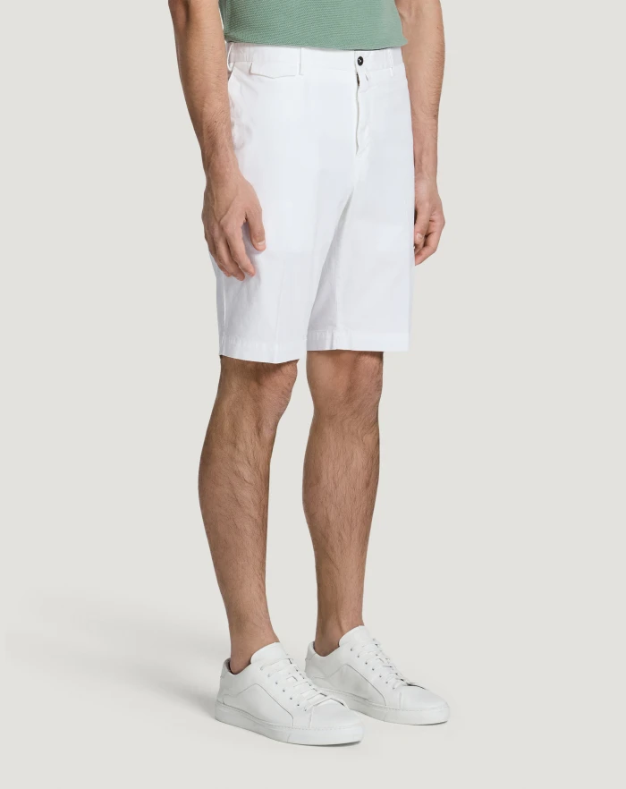 Pantaloni Torino Bermuda in gabardina stretch Vendita Economica