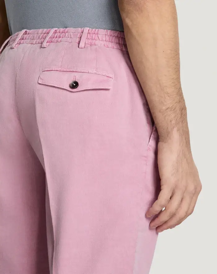 Pantaloni Torino Bermuda in lino stretch délavé Nuova