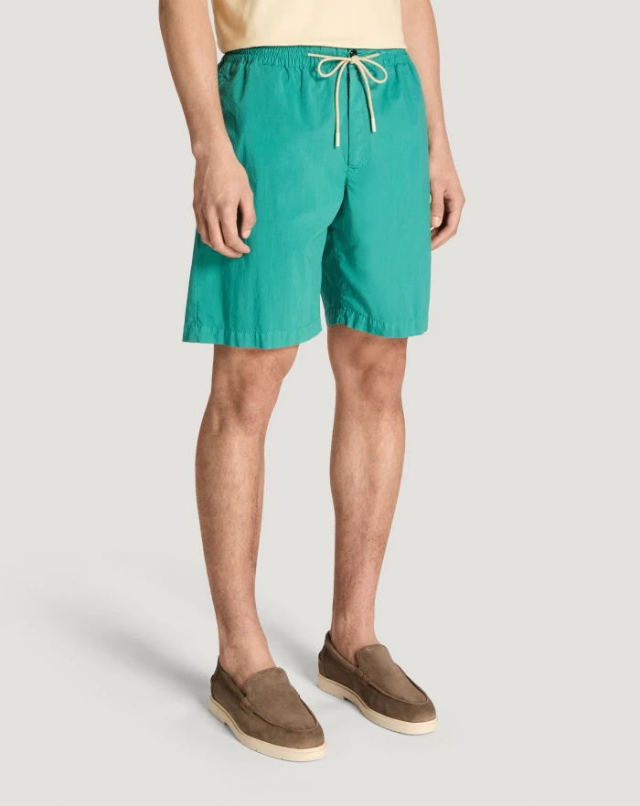 Pantaloni Torino Bermuda in popeline di cotone stretch Spedizione gratuita