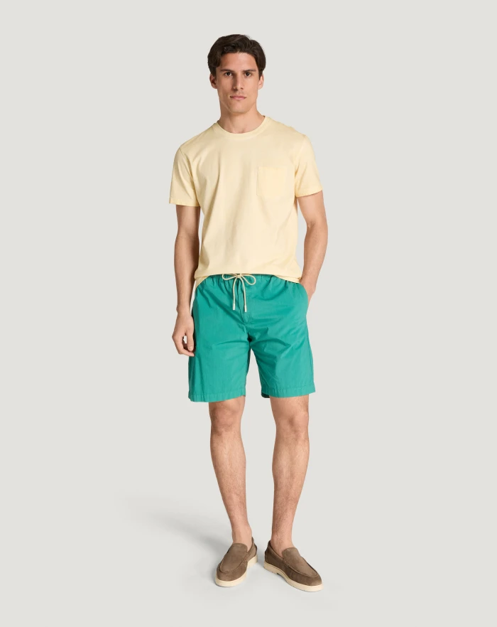 Pantaloni Torino Bermuda in popeline di cotone stretch Spedizione gratuita