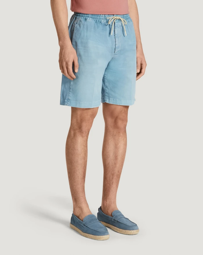 Pantaloni Torino Bermuda in gabardina di cotone Negozio online di fabbrica