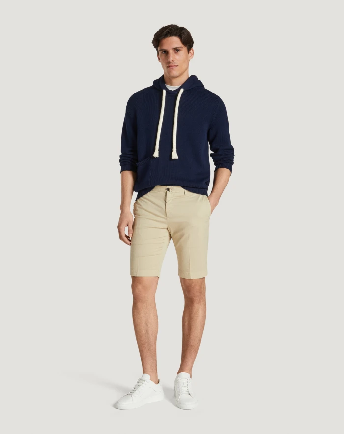 Pantaloni Torino Bermuda in gabardina stretch Grande vendita