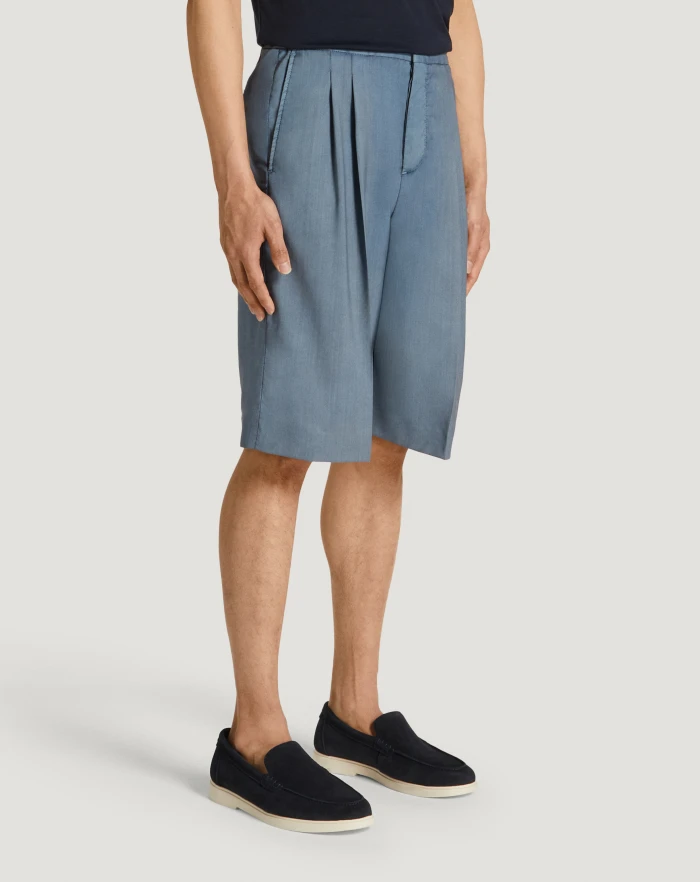 Pantaloni Torino Bermuda in lana comfort Flash Sale
