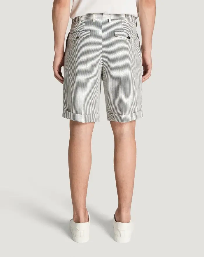 Pantaloni Torino Bermuda in cotone a righe Black Friday