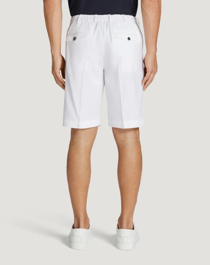 Pantaloni Torino Bermuda in lino stretch délavé Cyber Monday