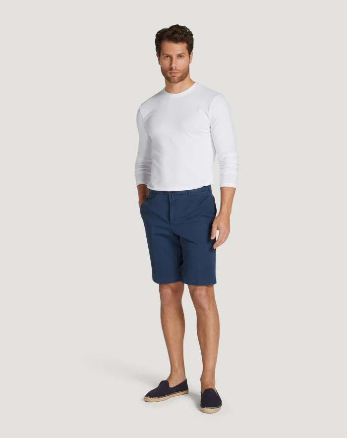 Pantaloni Torino Bermuda in gabardina stretch Offerta natalizia