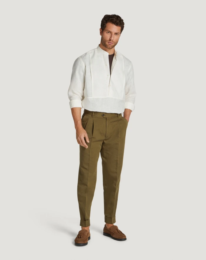 Pantaloni Torino Camicia in lino Liquidazione
