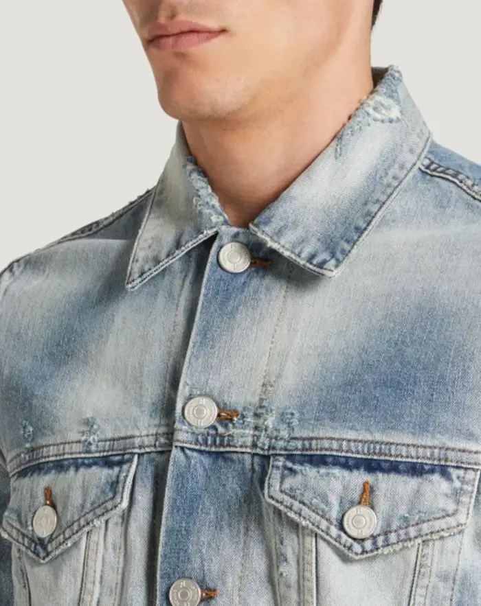Pantaloni Torino Giacca in denim con ricamo Fino al 55% di sconto