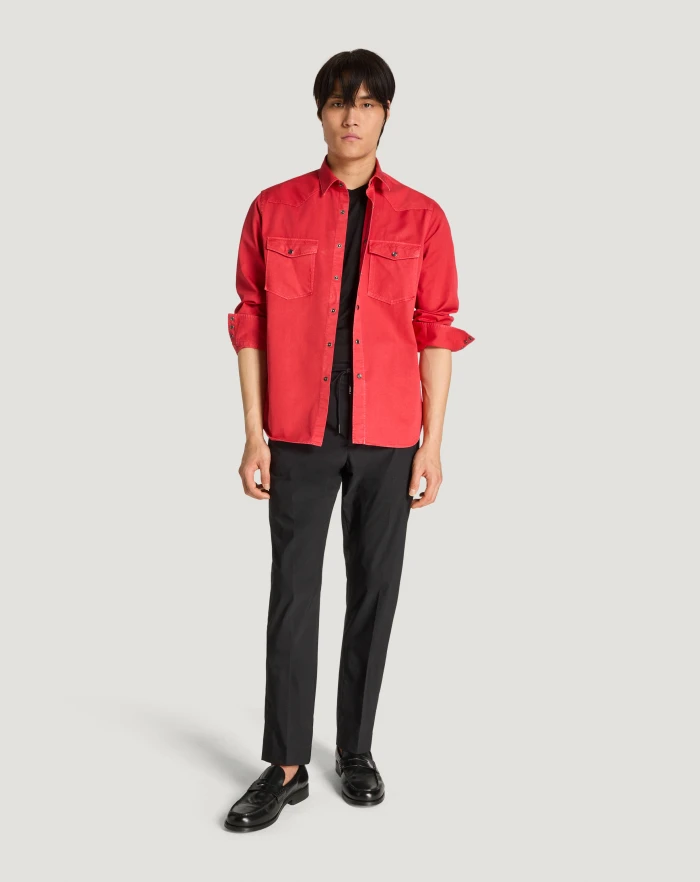 Pantaloni Torino Camicia in gabardina di cotone Super sconto